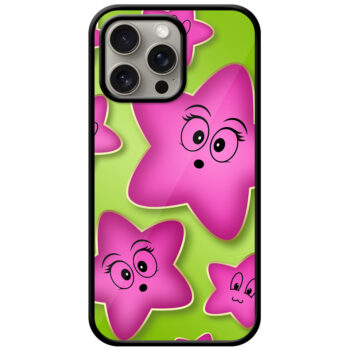 Vector Star Emoji Pattern Metal TPU Printed Case