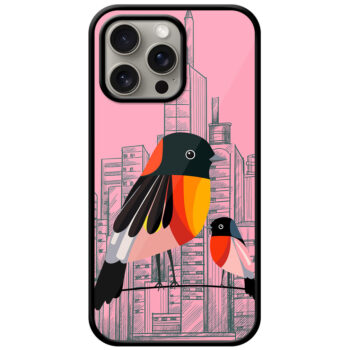 Flame Robins Bird Vector Artwork Metal TPU Printed Case