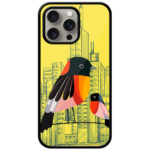 Flame Robins Bird Vector Artwork Metal TPU Printed Case
