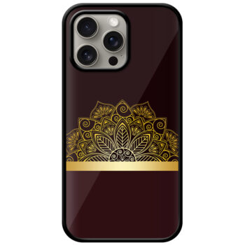 Golden Mandala Floral Design Metal TPU Printed Case