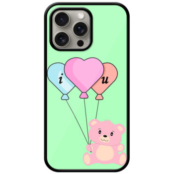 Teddy Bear Heart Ballon Clipart Metal TPU Printed Case