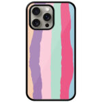 Colorful Rainbow Pattern Metal TPU Printed Case