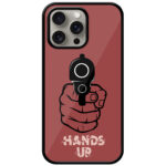 Hands Up Vector Gun Design Metal TPU Printed Case
