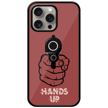 Hands Up Vector Gun Design Metal TPU Printed Case