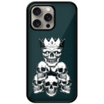 Pile of Skulls Vector Illustration Metal TPU Printed Case