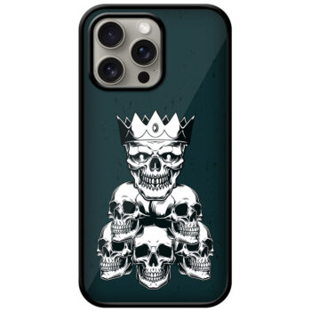 Pile of Skulls Vector Illustration Metal TPU Printed Case