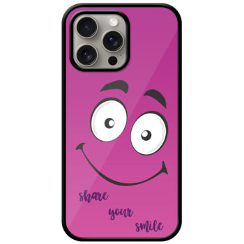 Happy Smiling Face Clipart Metal TPU Printed Case