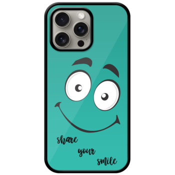 Happy Smiling Face Clipart Metal TPU Printed Case