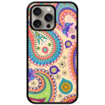 Seamless Paisley Floral Pattern Metal TPU Printed Case
