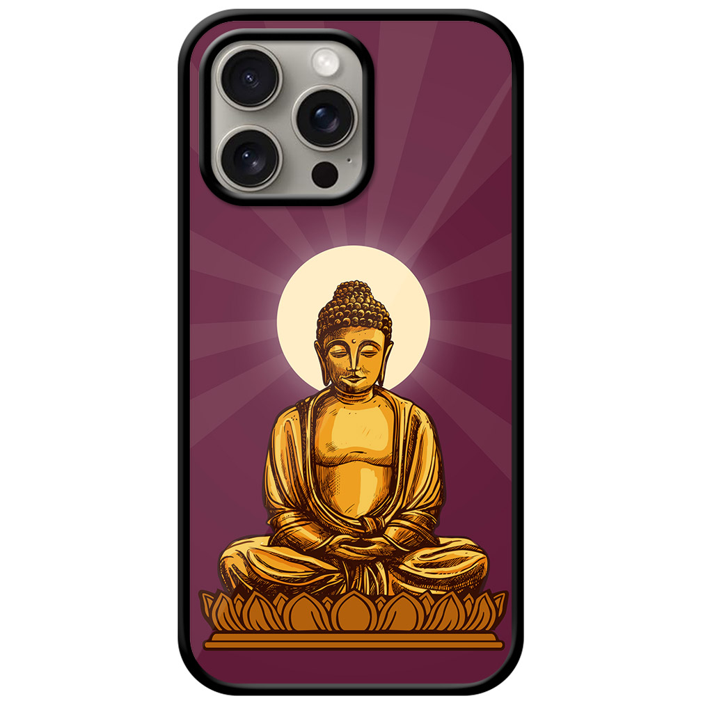 Lord Buddha Graphic Illustration Metal TPU Printed Case