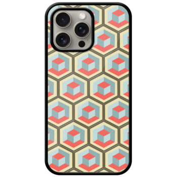 Honeycomb 3D Cube Geometric Pattern Metal TPU Printed Case