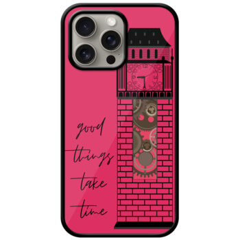 Vector Clock Tower Textart Metal TPU Printed Case