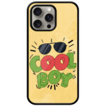 Cool Boy 3D Text Illustration Metal TPU Printed Case