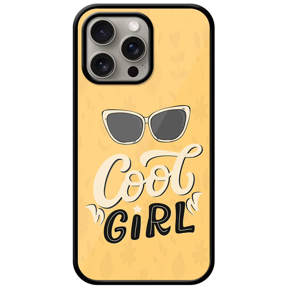 Cool Girl Stylish Vector Design Metal TPU Printed Case