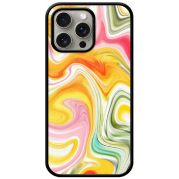Artistically Beautiful Paintmix Design Metal TPU Printed Case