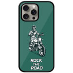 Sports Bike Rider Illustration Metal TPU Printed Case