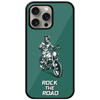 Sports Bike Rider Illustration Metal TPU Printed Case