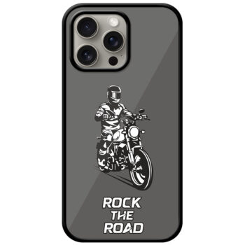 Sports Bike Rider Illustration Metal TPU Printed Case