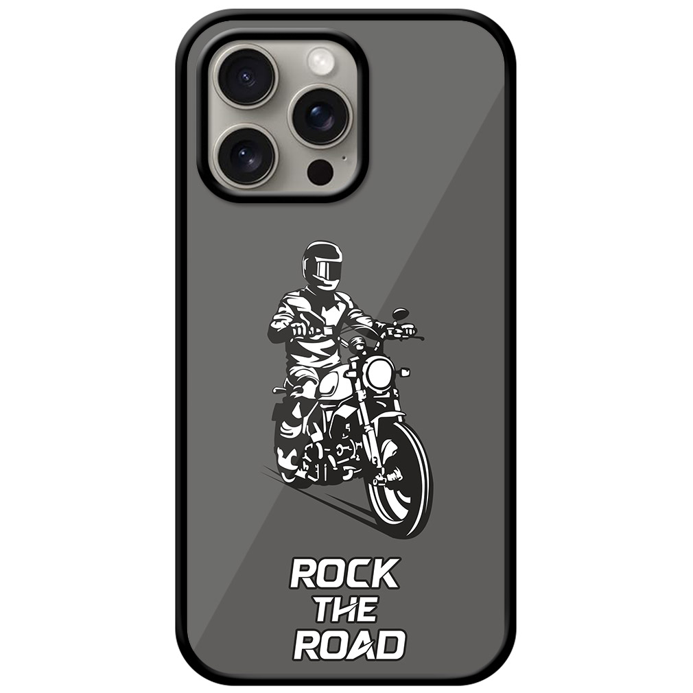 Sports Bike Rider Illustration Metal TPU Printed Case