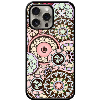 Multicolor Tribal Ring Pattern Design Metal TPU Printed Case
