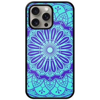 Circular Flower Mandala Design Metal TPU Printed Case