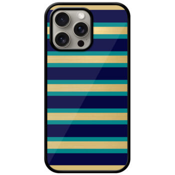 Gold Foil Stripe Pattern Metal TPU Printed Case