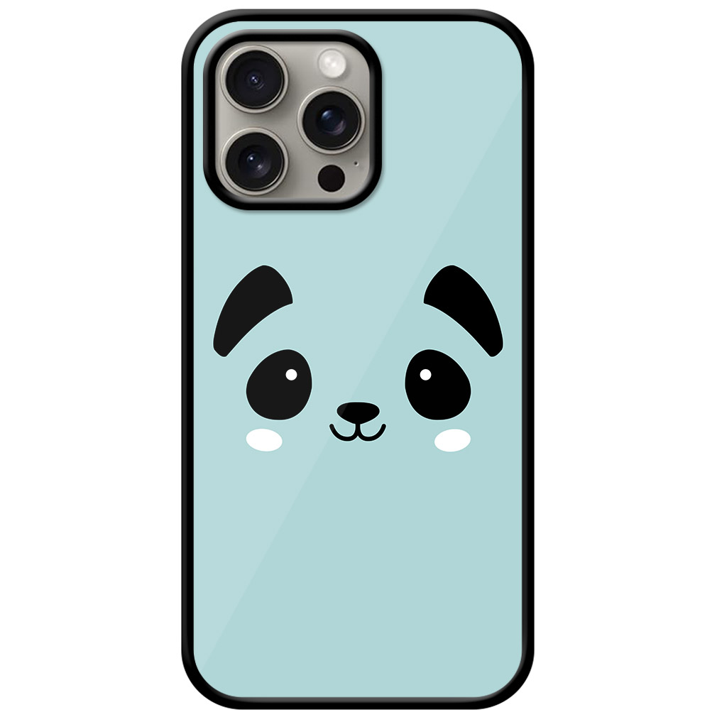 Cute Panda Face Artwork Metal TPU Printed Case