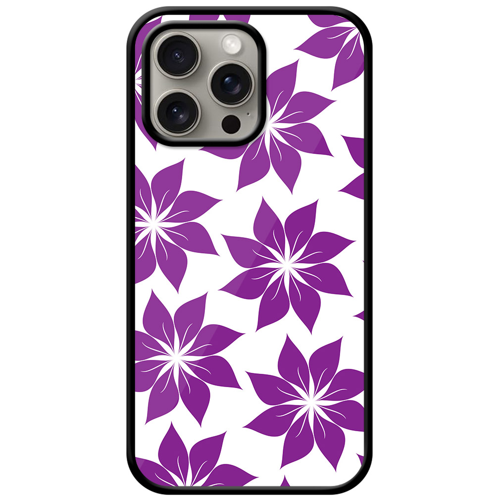 Alluring Flower Pattern Metal TPU Printed Case