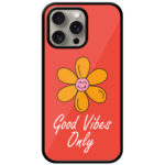 Good Vibes Daisy Flower Illustration Metal TPU Printed Case