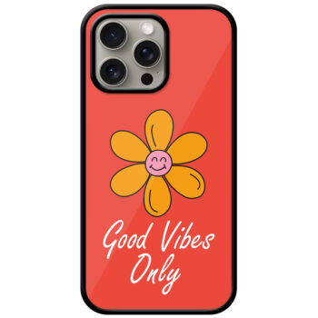 Good Vibes Daisy Flower Illustration Metal TPU Printed Case