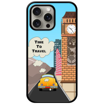 Time To Travel Vector Car Design Metal TPU Printed Case