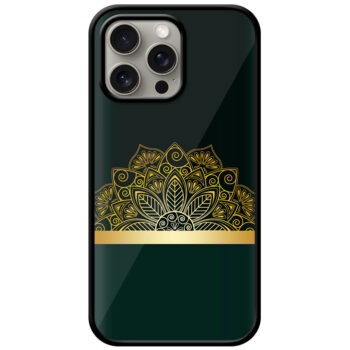 Golden Mandala Floral Design Metal TPU Printed Case