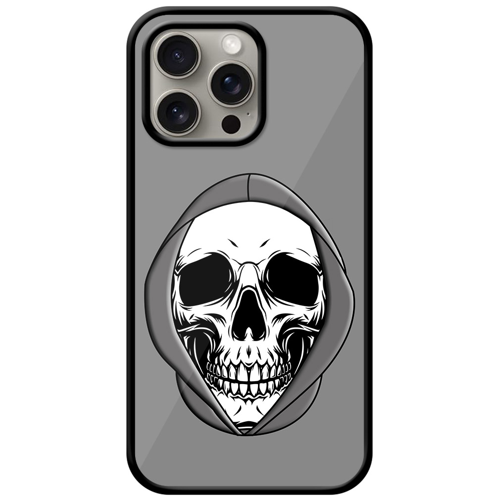 Ghost Hoodie Vector Skull Design Metal TPU Printed Case