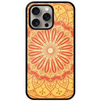 Circular Flower Mandala Design Metal TPU Printed Case