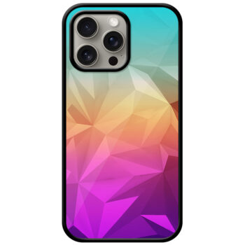 Colorful Crystal Pattern Metal TPU Printed Case