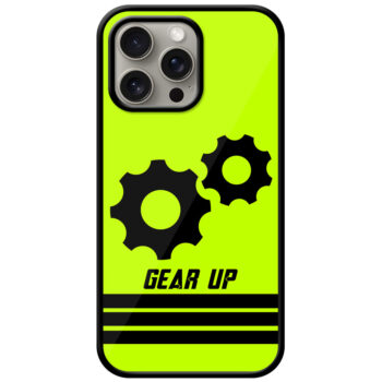 Gear Up Graphic Illustration Metal TPU Printed Case