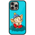 Happy Lord Ganesha Illustartion Metal TPU Printed Case