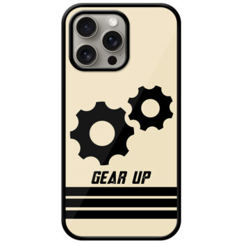 Gear Up Graphic Illustration Metal TPU Printed Case