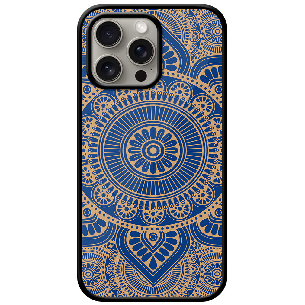 Elegant Gold Mandala Design Metal TPU Printed Case