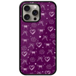 Cute Ribbon Pattern Metal TPU Printed Case