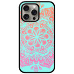 Colorful Mandala Style Floral Artpiece Metal TPU Printed Case