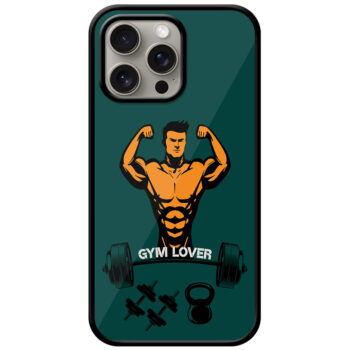 Gym Fitness Vector Illustration Metal TPU Printed Case