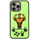 Gym Fitness Vector Illustration Metal TPU Printed Case