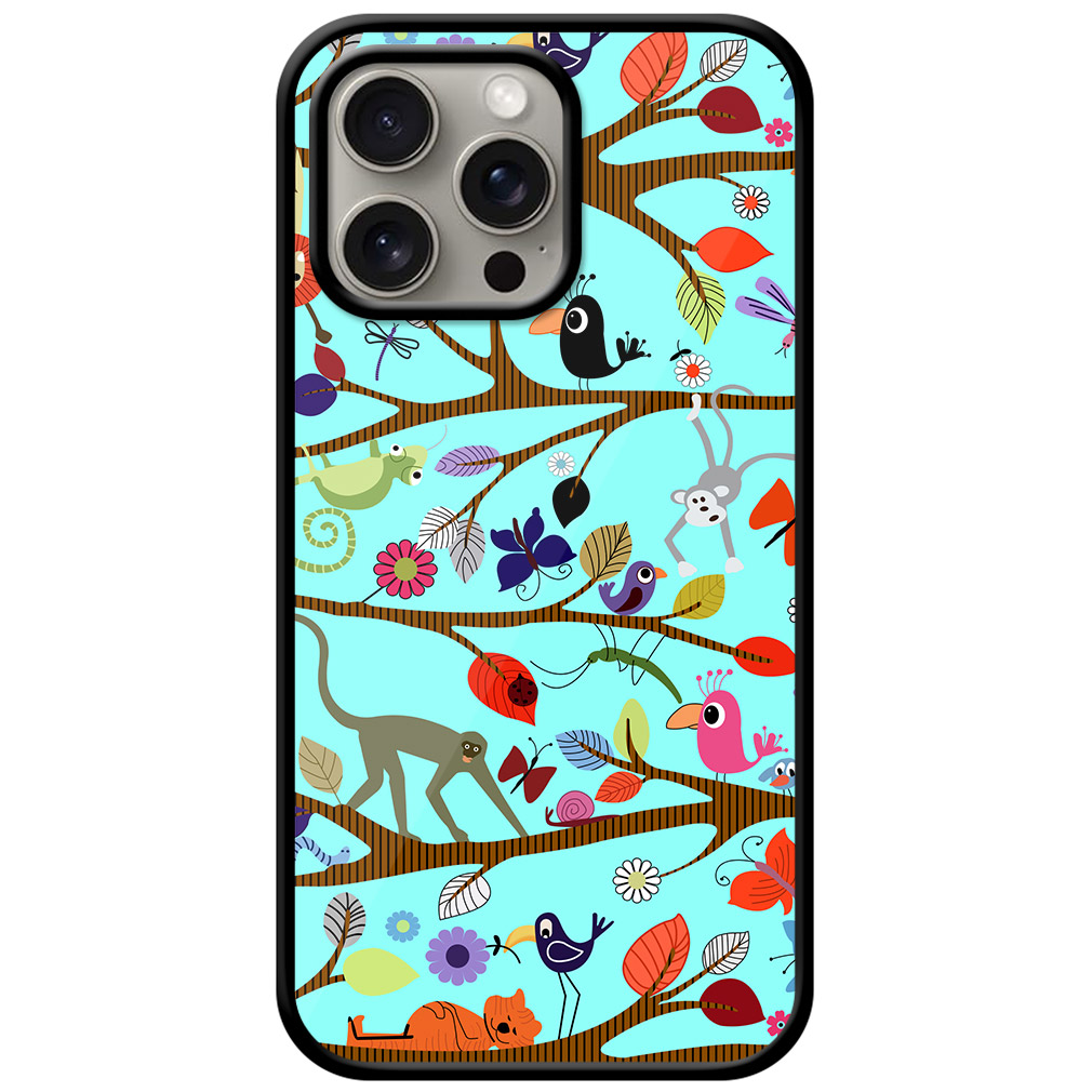 Colorful Arboreal Artwork Metal TPU Printed Case