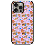 Charming Teddy Heart Pattern Metal TPU Printed Case