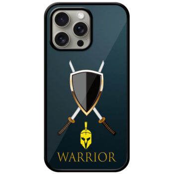 Warrior Gold Skull Vector Design Metal TPU Printed Case