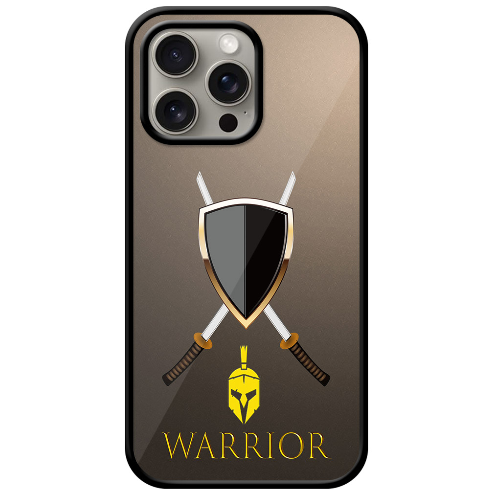 Warrior Gold Skull Vector Design Metal TPU Printed Case