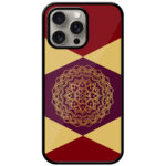 Decorative Metallic Gold Flower Design Metal TPU Printed Case