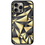 Abstract Glitter Crystal Design Metal TPU Printed Case