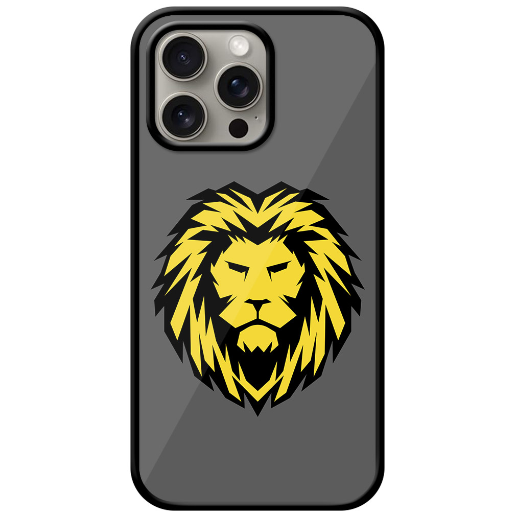 Bold Lion Face Vectorart Metal TPU Printed Case